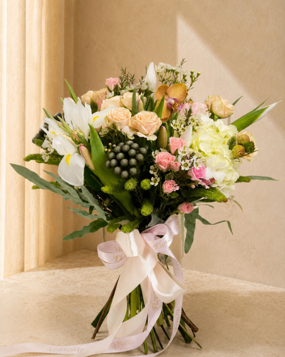 Ivory Copper – Buchet Luxury cu hortensie