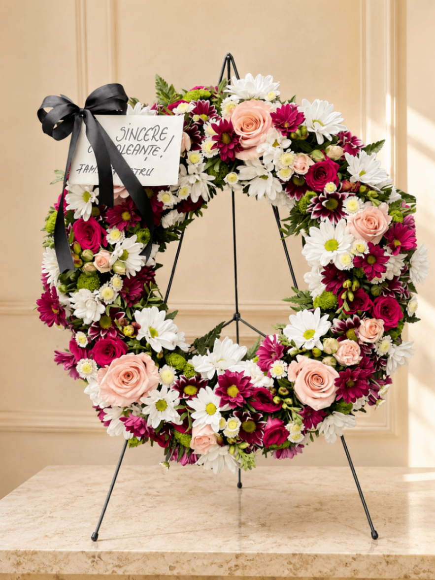 Condoleanțe Bordeaux – Coroană funerară - imagine 2