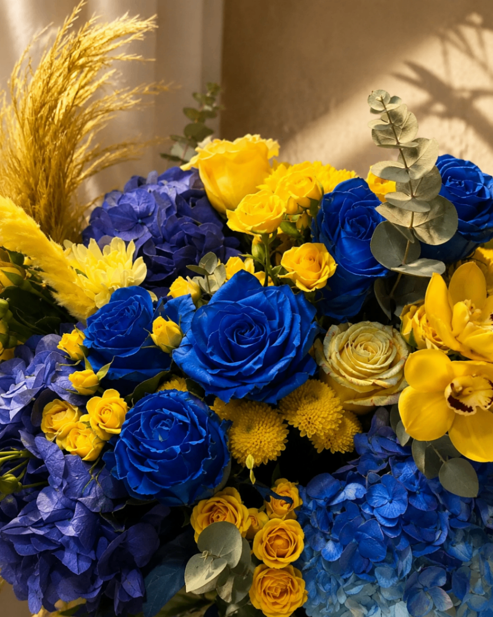 Azur Soleil – Buchet Luxury albastru-galben - imagine 2