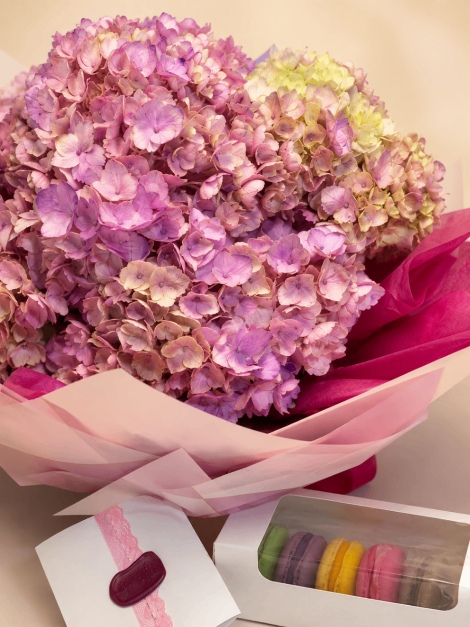 Hydrangea Fuchsia – Buchet Luxury cu hortensii - imagine 2