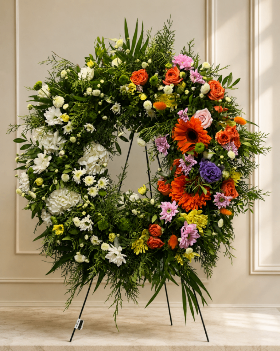 Echilibru Solar – Coroană funerară bicoloră - imagine 2