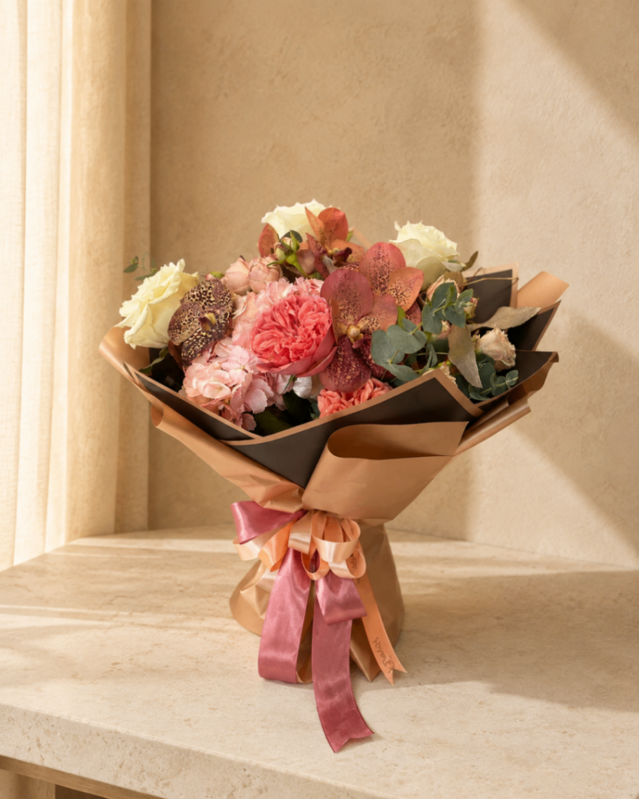 Copper Orchid – Buchet Luxury cu orhidee
