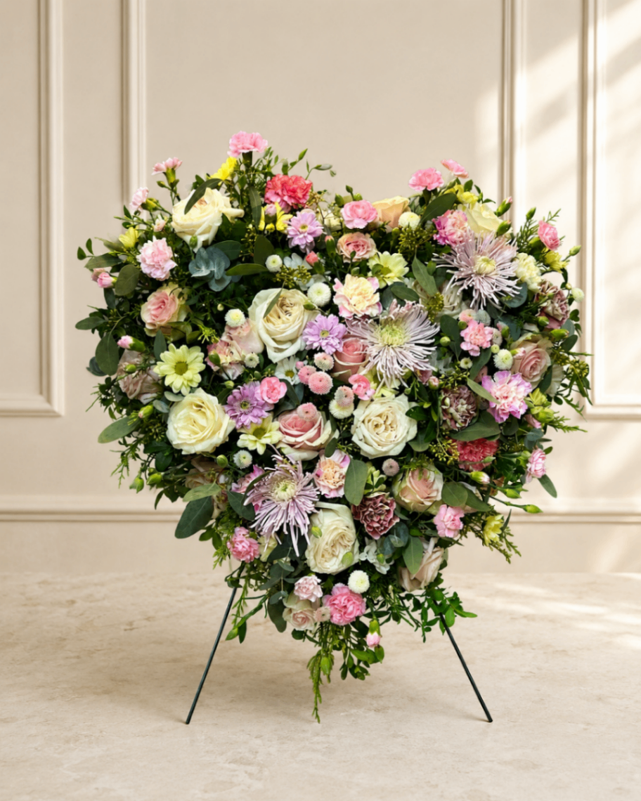 Grădină Blândă – Coroană funerară pastel