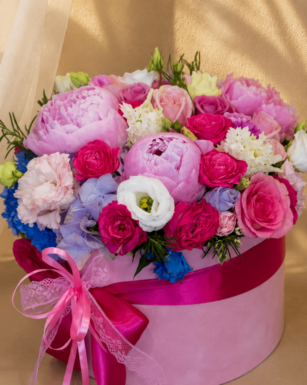 Pivoine Fuchsia – Aranjament Luxury cu bujori - imagine 2