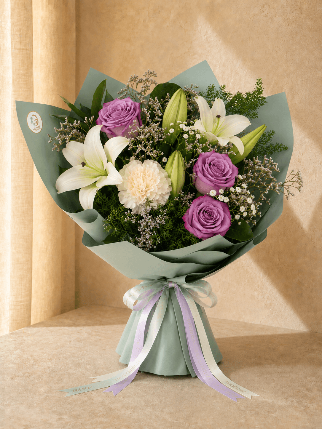 Lavande – Buchet mov cu trandafiri - imagine 2