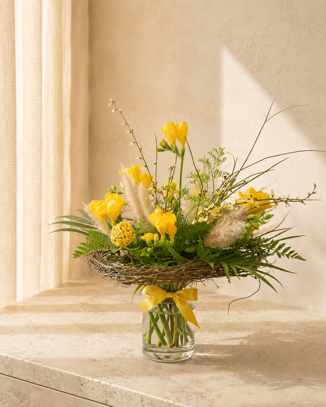 Soleil Sauvage – Buchet cu frezii galbene