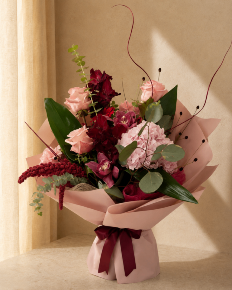Bordeaux Ligne – Buchet Luxury cu orhidee