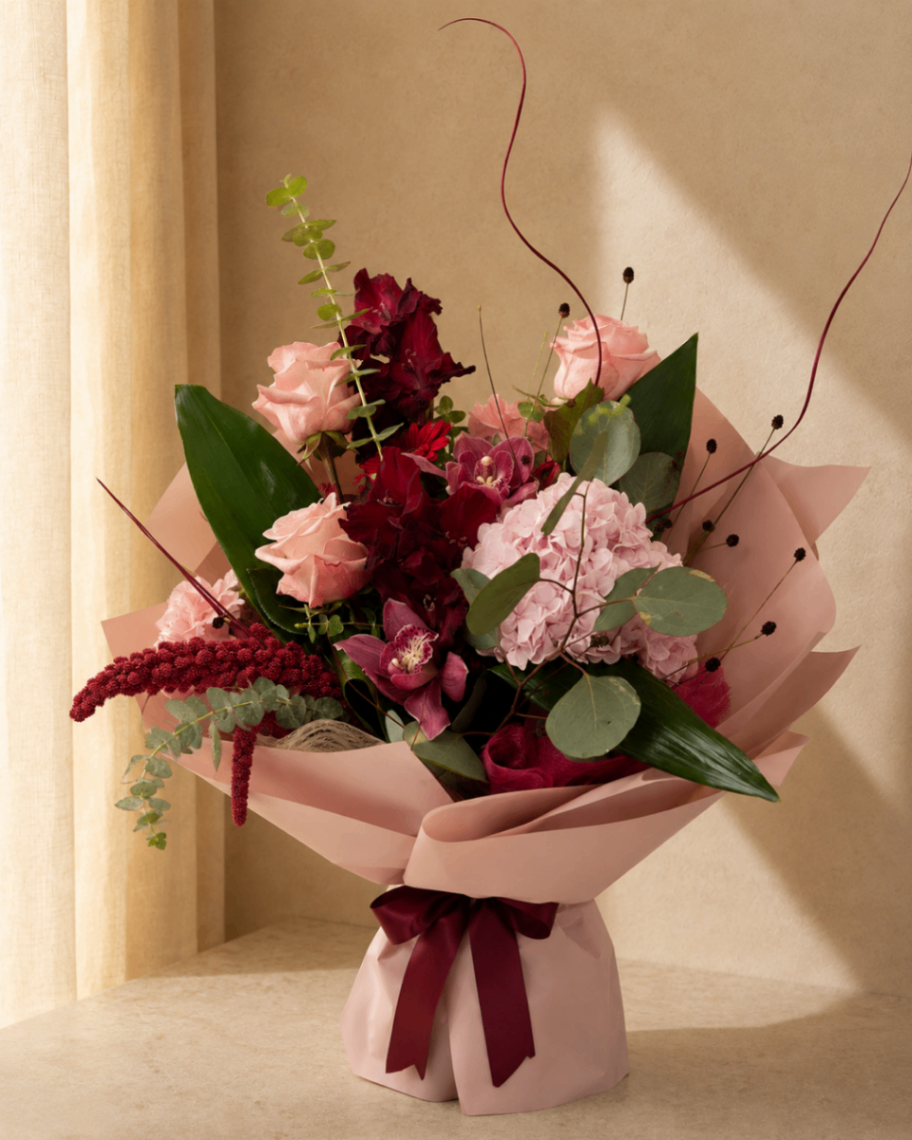 Bordeaux Ligne – Buchet Luxury cu orhidee