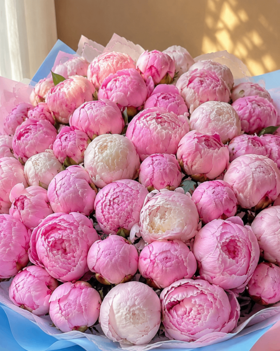 Pivoine Ciel – Buchet Luxury cu bujori roz - imagine 2