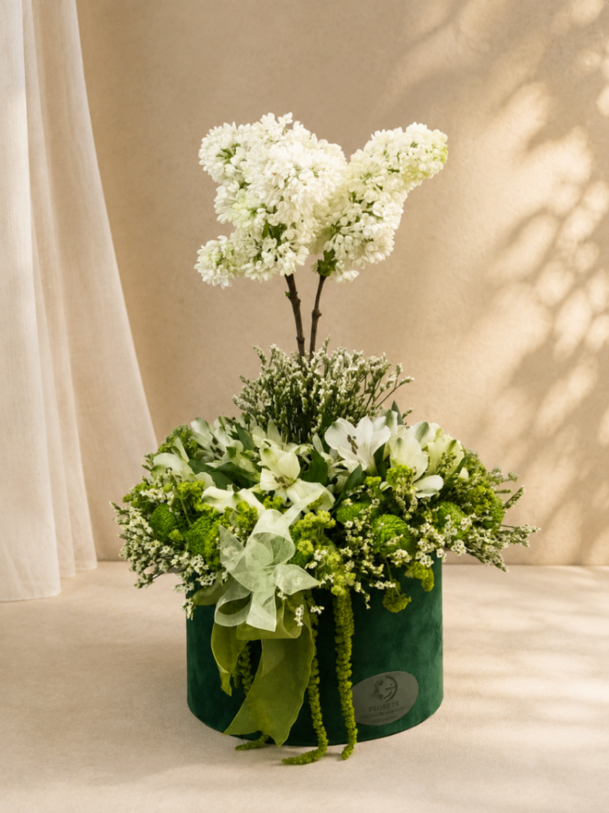 Blanc Botanique – Aranjament floral în cutie