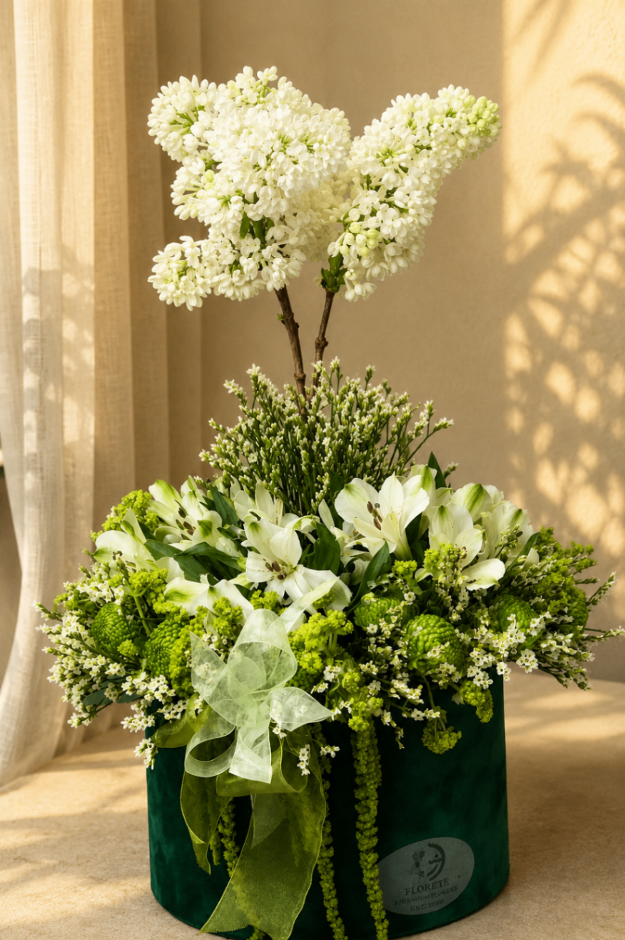 Blanc Botanique – Aranjament floral în cutie - imagine 2