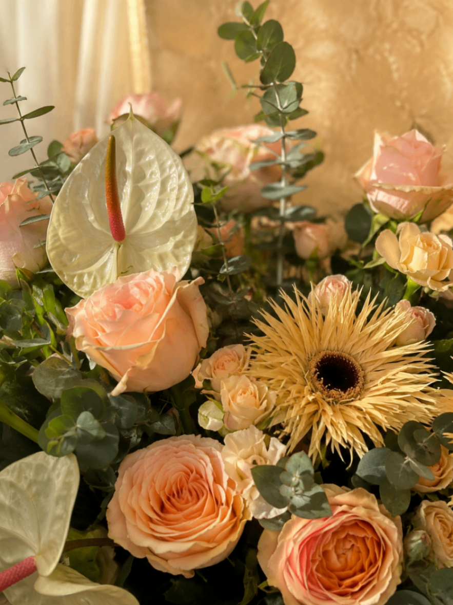 Solaris Champagne – Buchet Luxury în tonuri calde - imagine 2