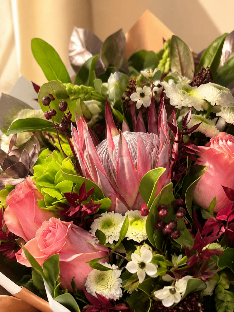 Protea Garnet – Buchet botanic Luxury - imagine 2