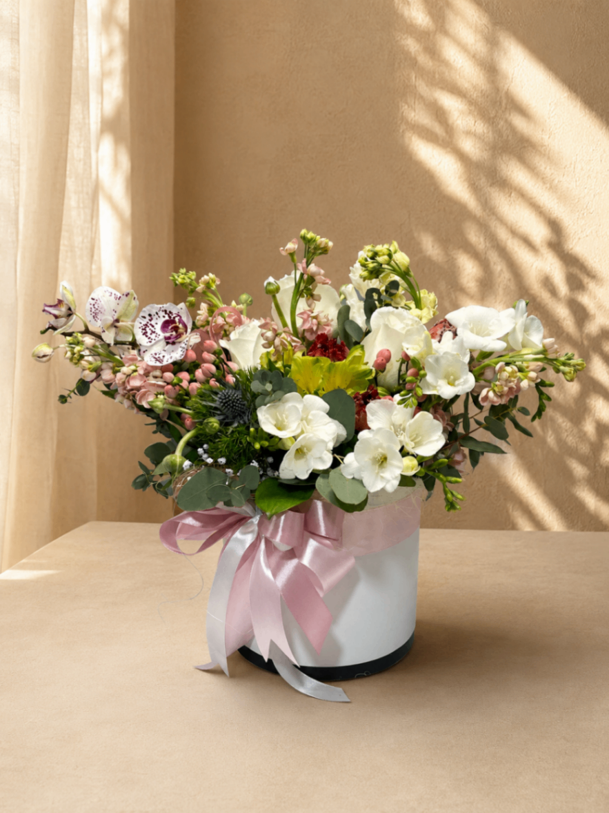 Blanc Orchidée – Aranjament Luxury cu orhidee