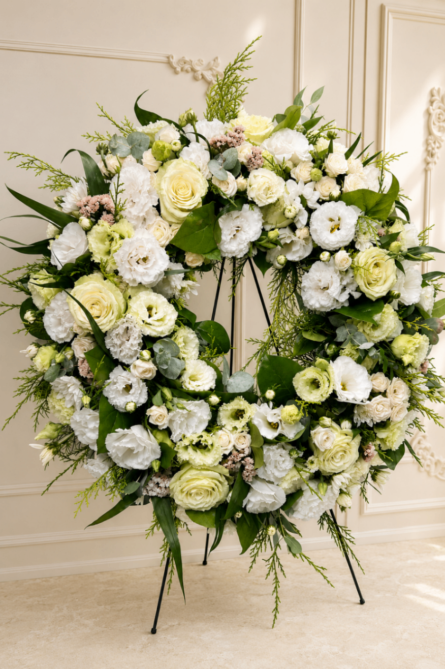 Alb Botanic – Coroană funerară luminoasă - imagine 2